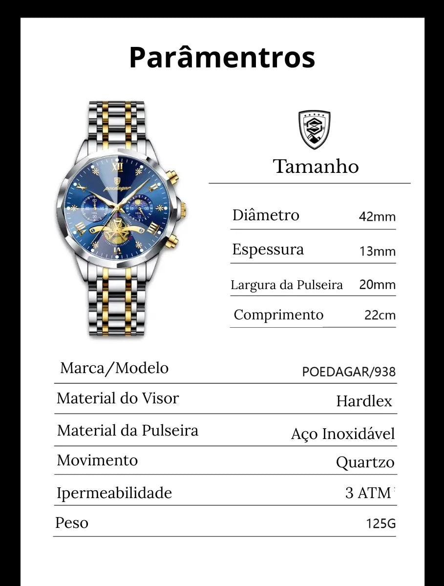 Relógio Masculino POEDAGAR