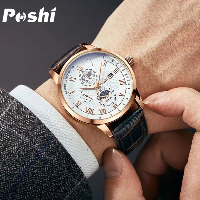 Relógio de Couro Masculino - POSHI