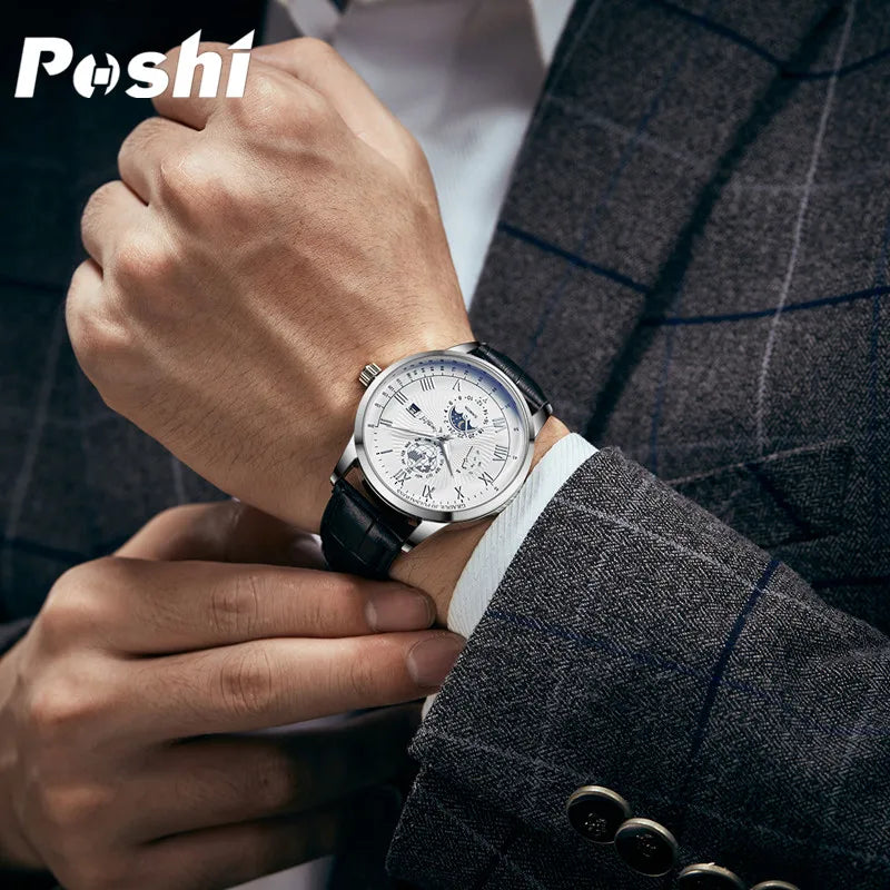 Relógio de Couro Masculino - POSHI