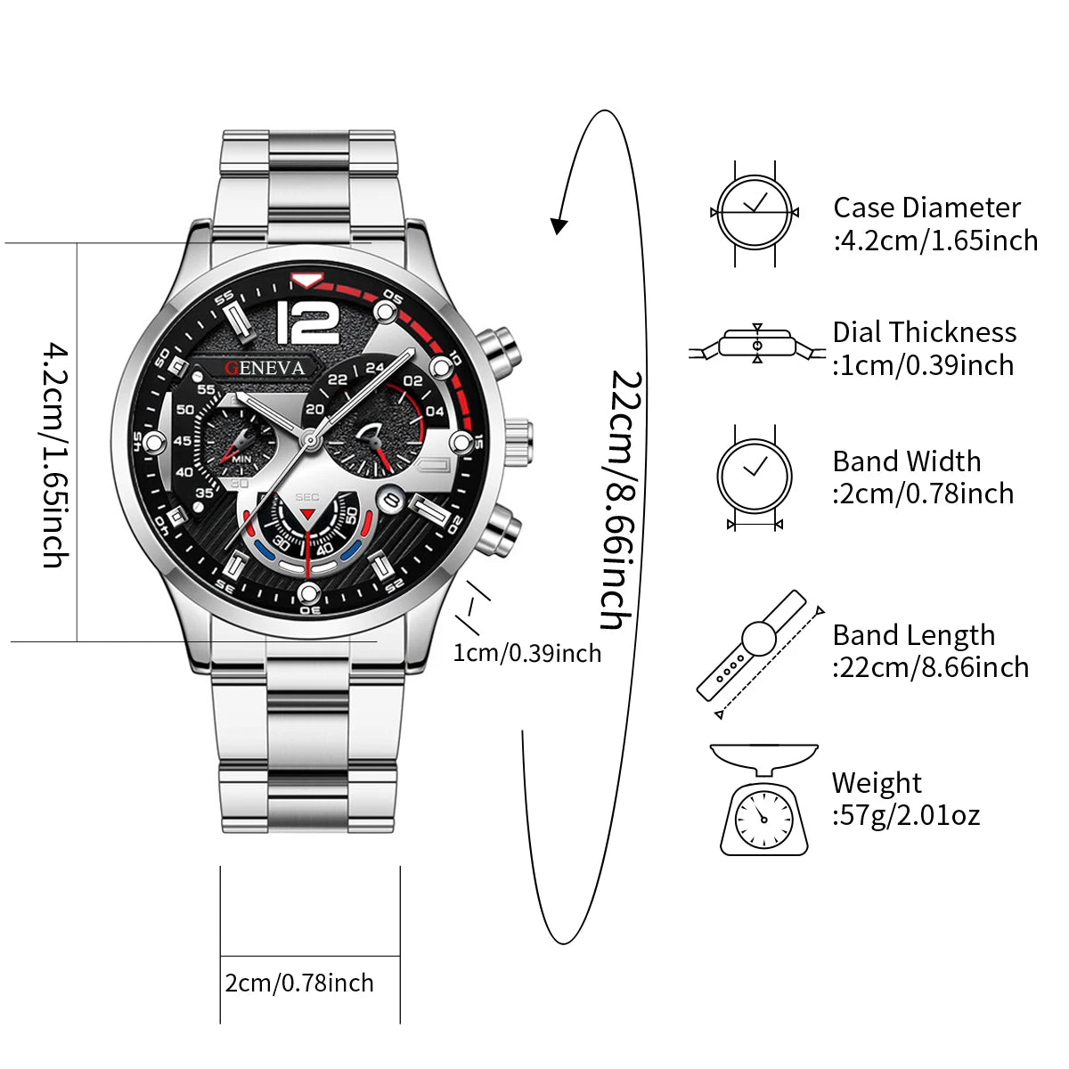 Relógio Masculino com Pulseira