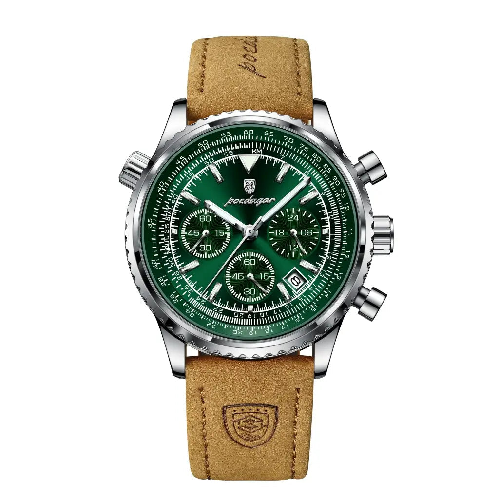 Relógio de Pulso de Couro Masculino - POEDAGAR