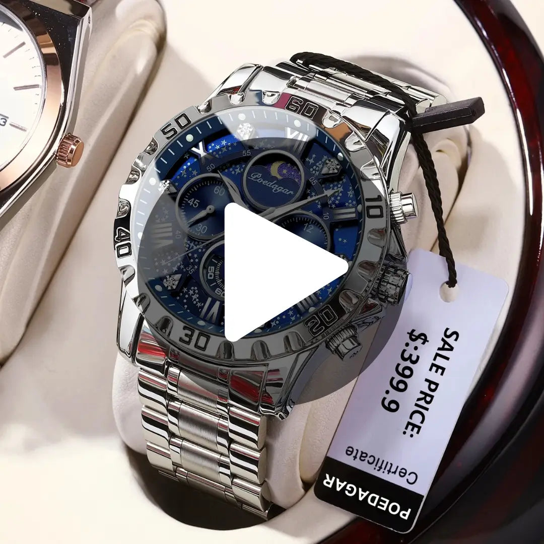 Relógio Masculino de Aço Inoxidável - POEDAGAR