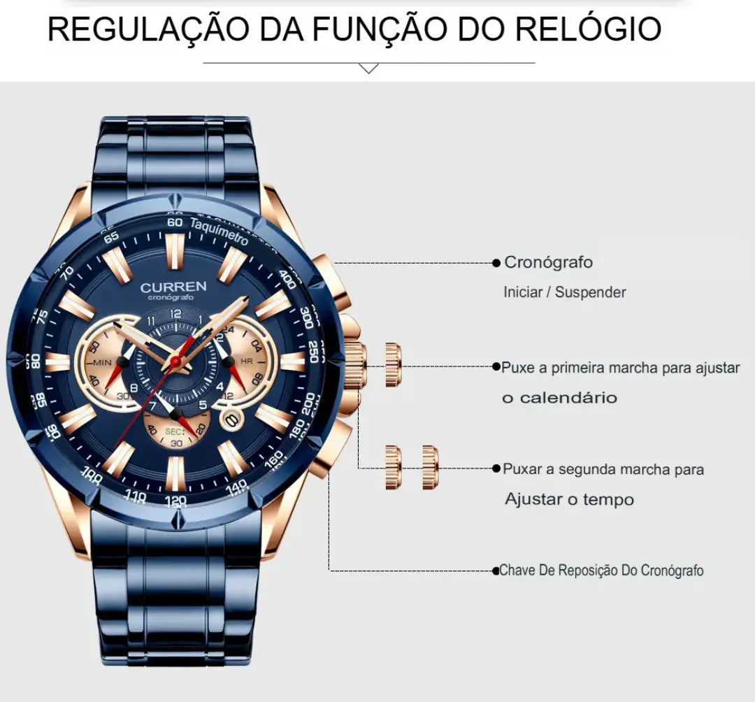 Relógio de Pulso Casual Masculino CURREN