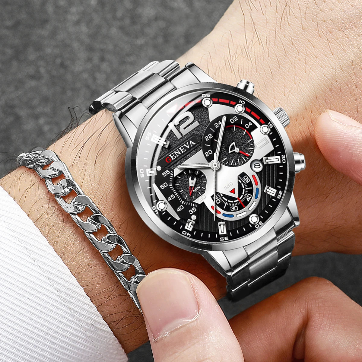 Relógio Masculino com Pulseira