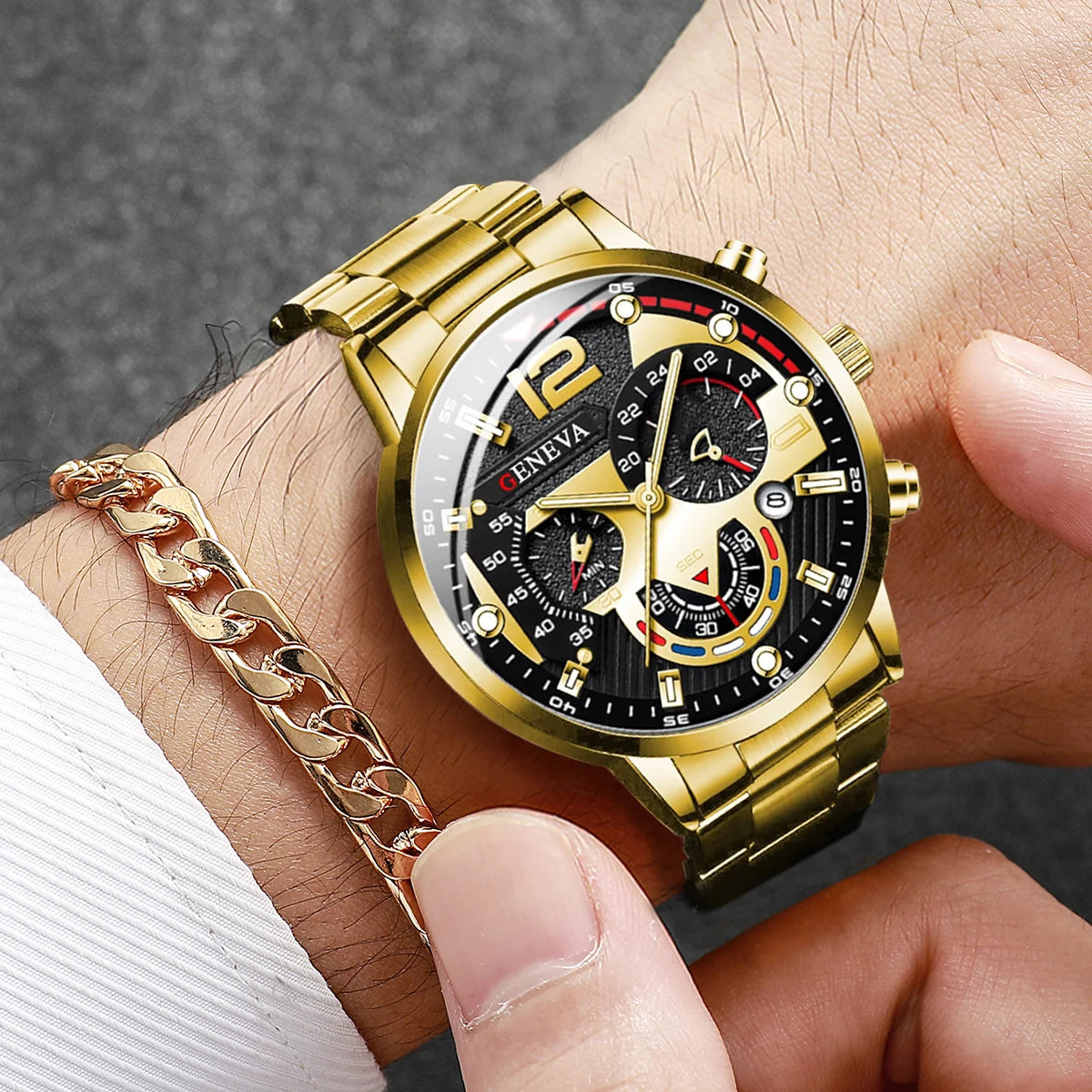 Relógio Masculino com Pulseira